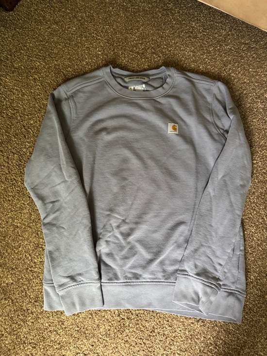 Carhartt Tops - Carhartt Women’s  Light Blue Crewneck Sweatshirt
